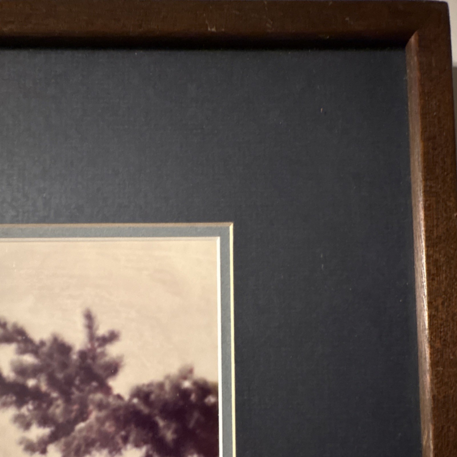 Vintage Glacier National Park St Mary Lake Large Framed Double Matted Photo