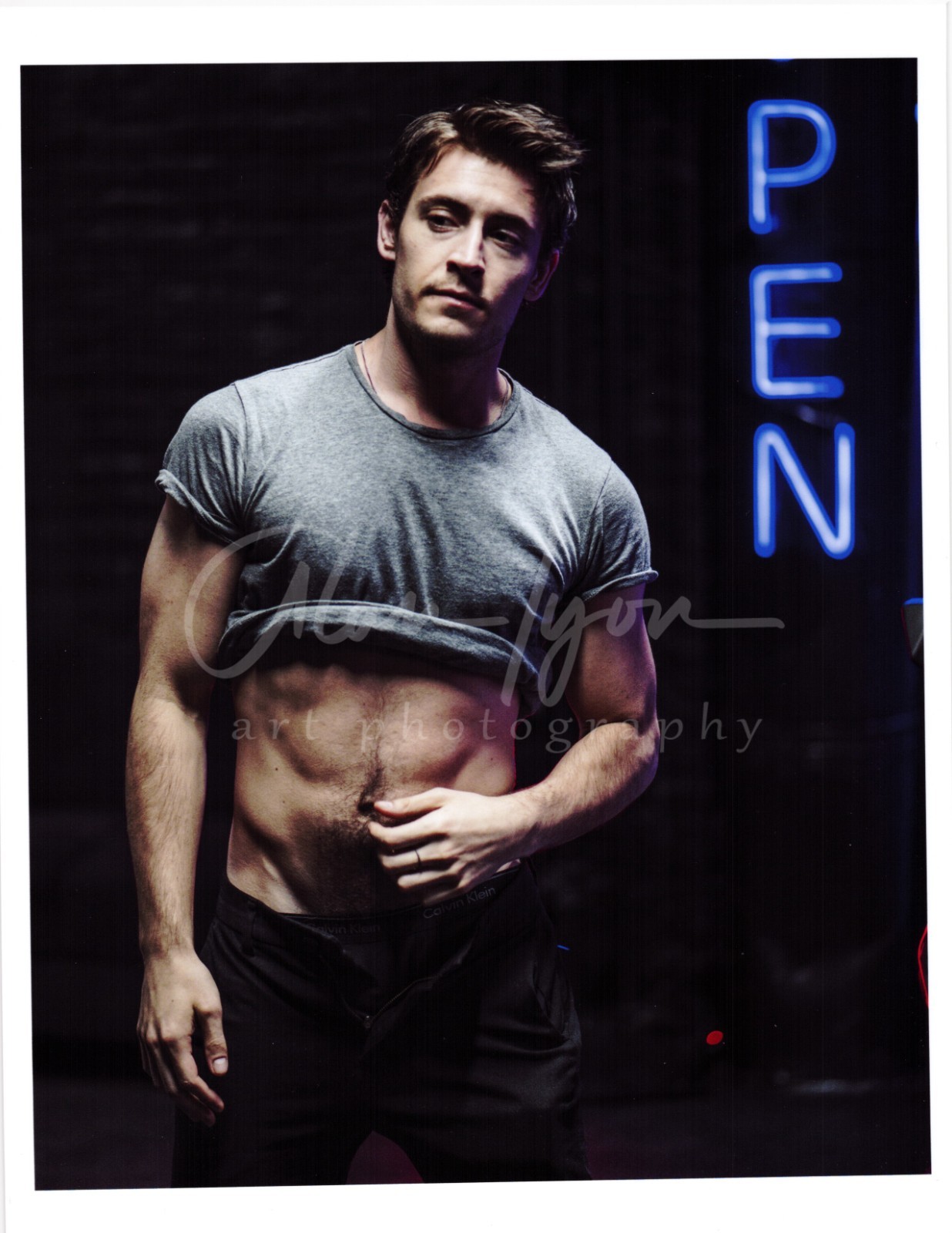11 X 8.5 Alan Lyon Original Male Photo gay interest (1) Ben with T shirt