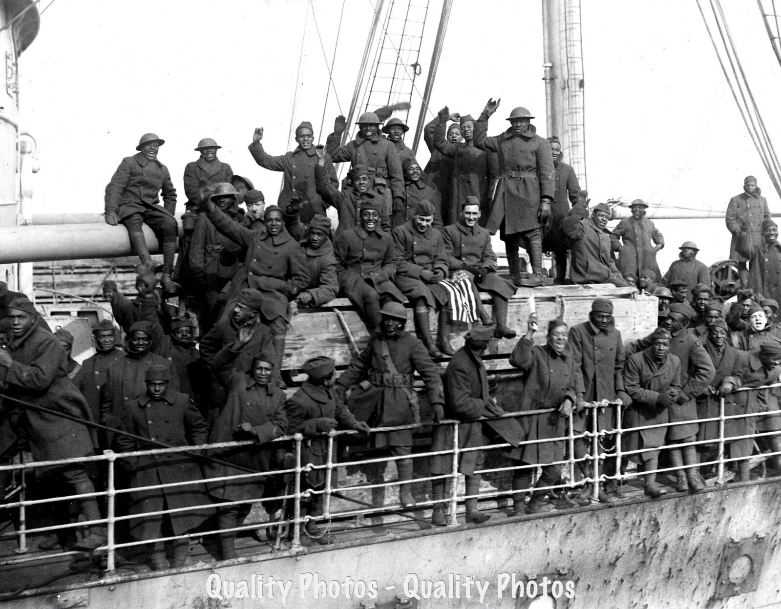 African American 369th Regiment Home From France 8.5×11″ Photo Print World War 1