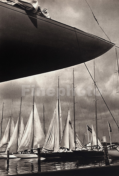 1936 Vintage OLYMPICS Germany SAILING Yacht Boat Dr PAUL WOLFF Photo Art 11X14