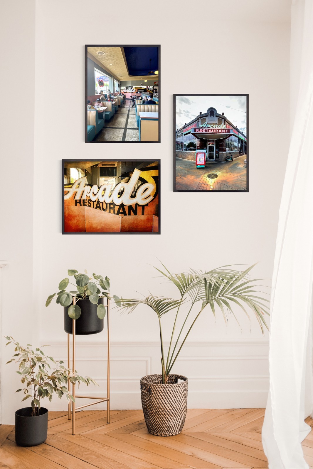 Memphis Tennessee Arcade Diner Restaurant Set of Three Photography Prints
