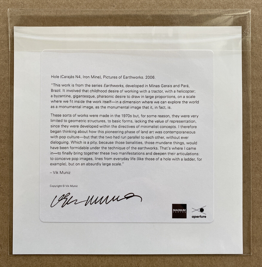 VIK MUNIZ signed limited ed 2021 photograph 6×6 Magnum Square Aperture