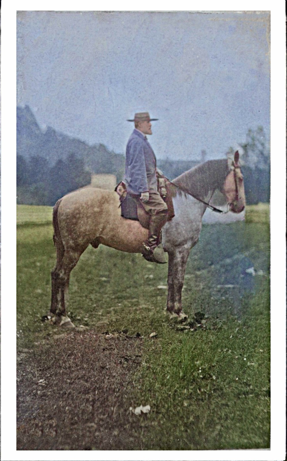 CSA General Robert E. Lee – on Traveller – BEST PHOTO! UNUSUAL! CANVAS!