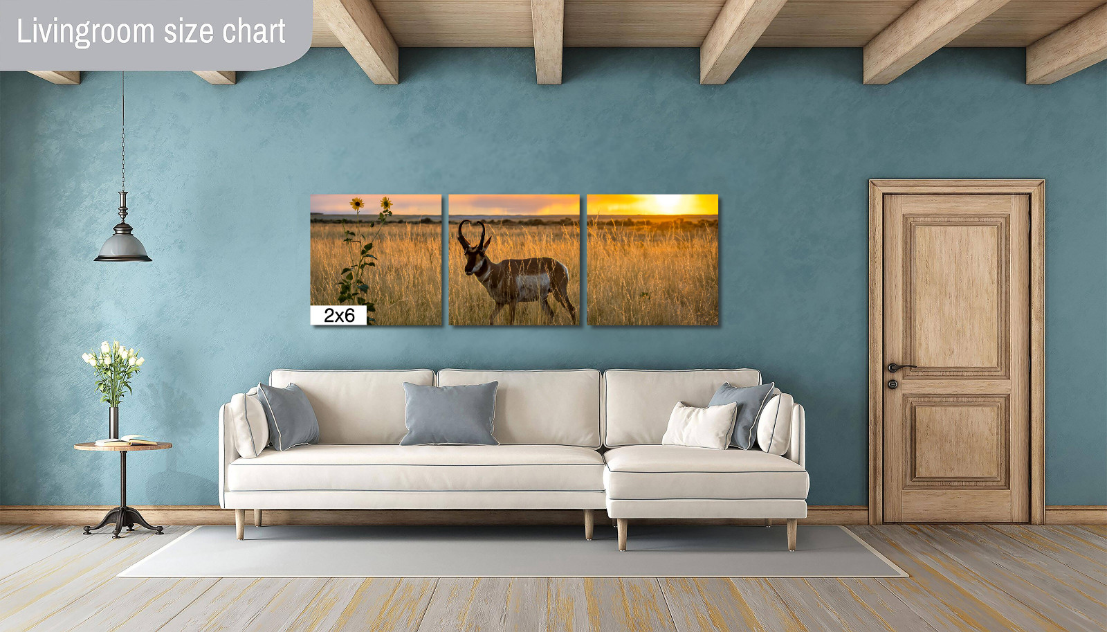 Antelope Island Pronghorn: Utah Sunset Wildlife Photography Wall Art