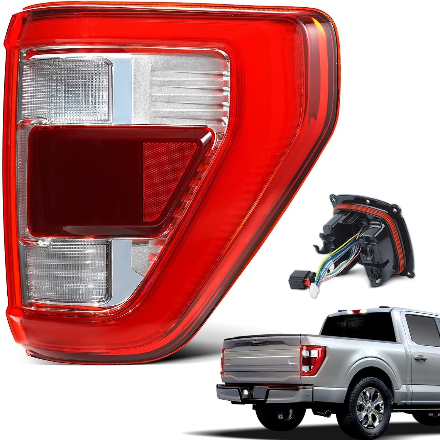LED Tail Lights Compatible with 2021-2023 Ford F150 King Ranch Lariat Limited Pl