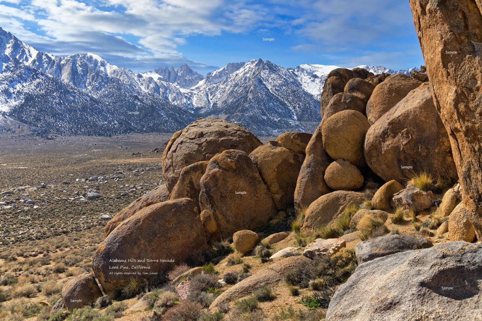 Mount Whitney Alabama Hills Sierra Nevada Lone Pine California Photo Print SN07