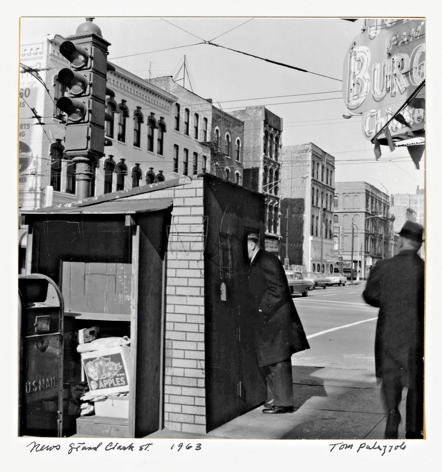 Tom Palazzolo Signed Photo “News Stand (Clark Street)” 1963 Chicago
