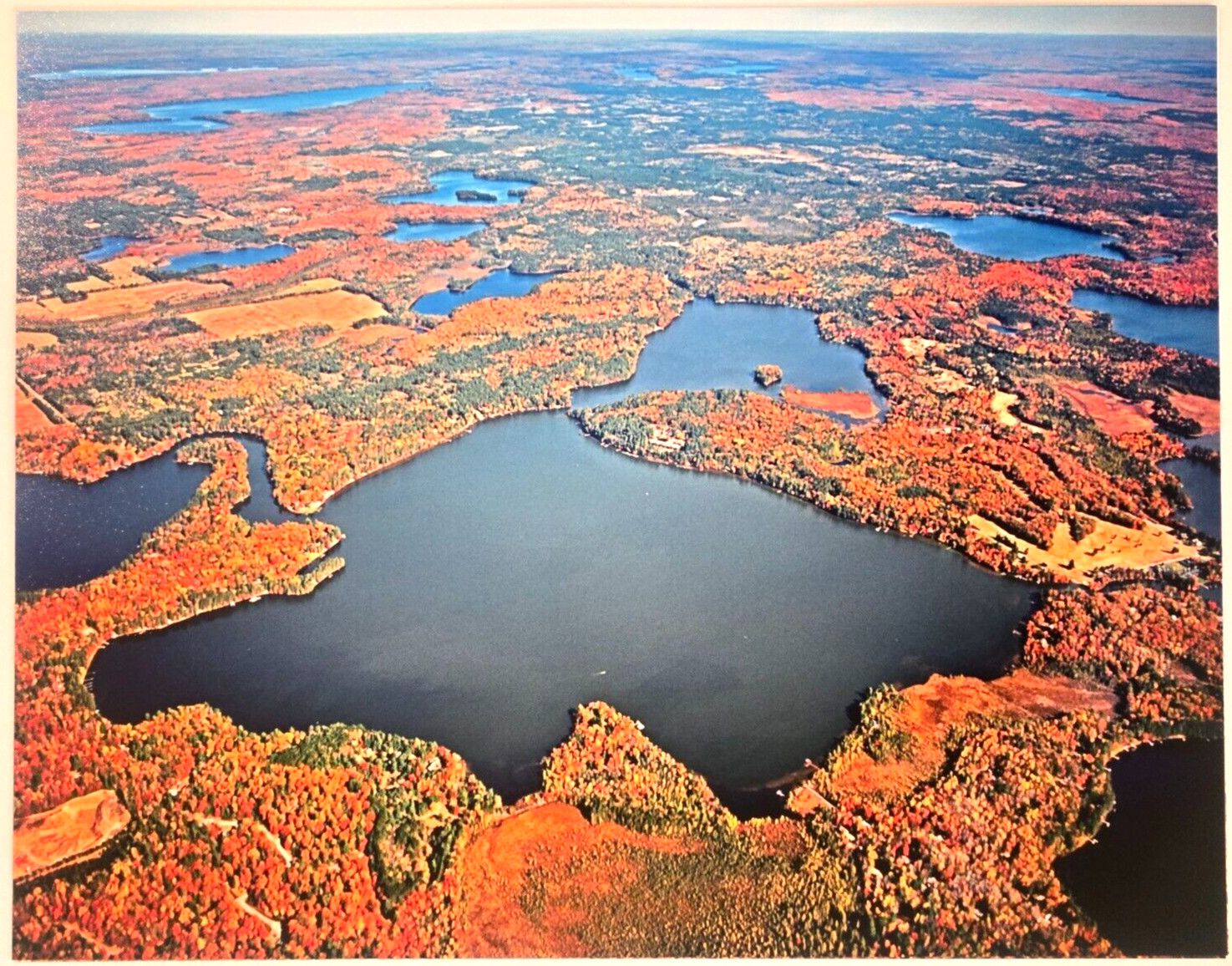 Eagle Lake, Vilas County, Eagle River, Wisconsin Aerial Photo. Frame Optional.