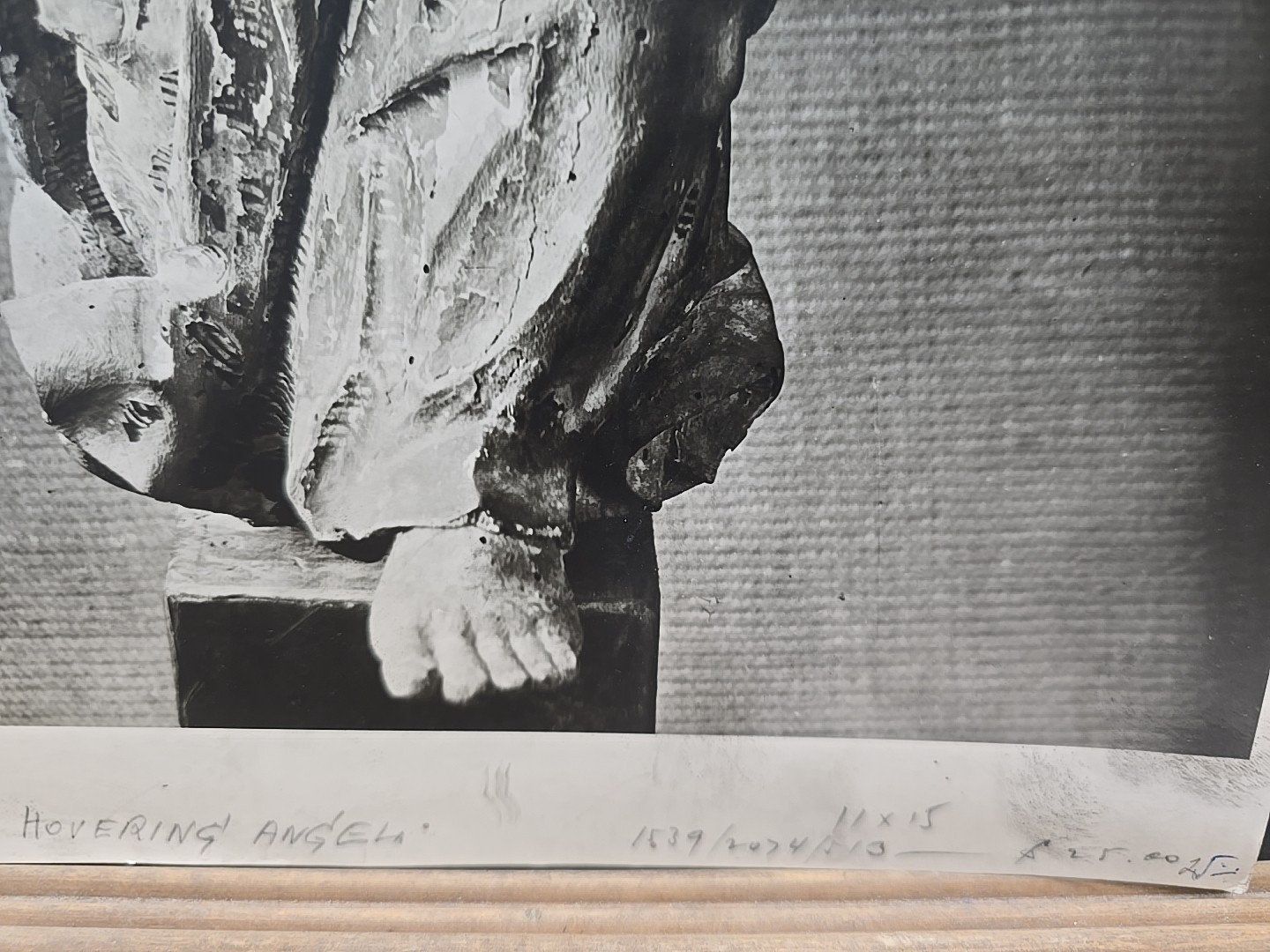 Vintage Silver Gelatin Print of a Baroque Sculpture “Hovering Angel” Bildarchiv