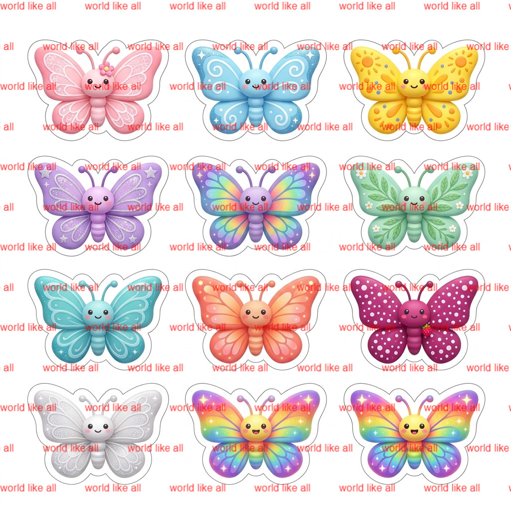 Girls Sticker Mega Bundle | Cute 3D Cartoon Princess Fairy Unicorn Stickers
