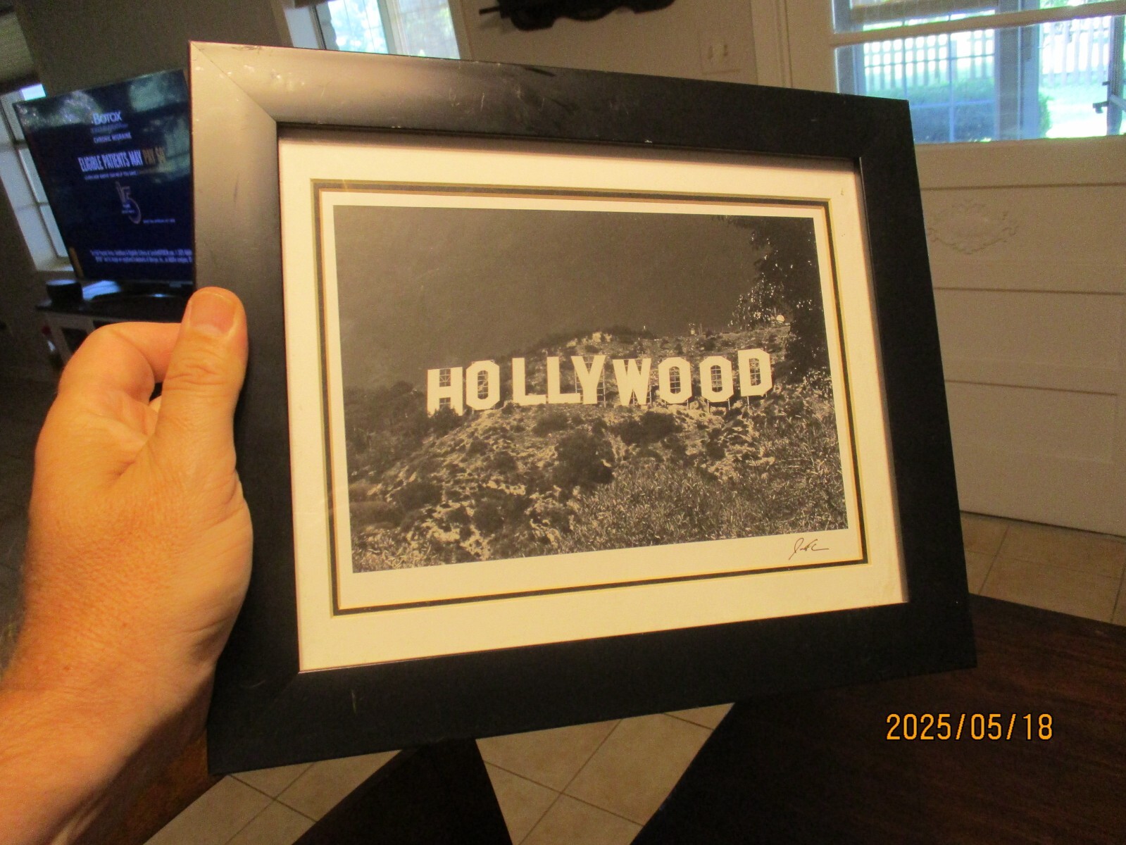 HOLLYWOOD SIGN FRAMED SIGNATURE SERIES BY JESSE KALISHER GALLERY 12 X 10”