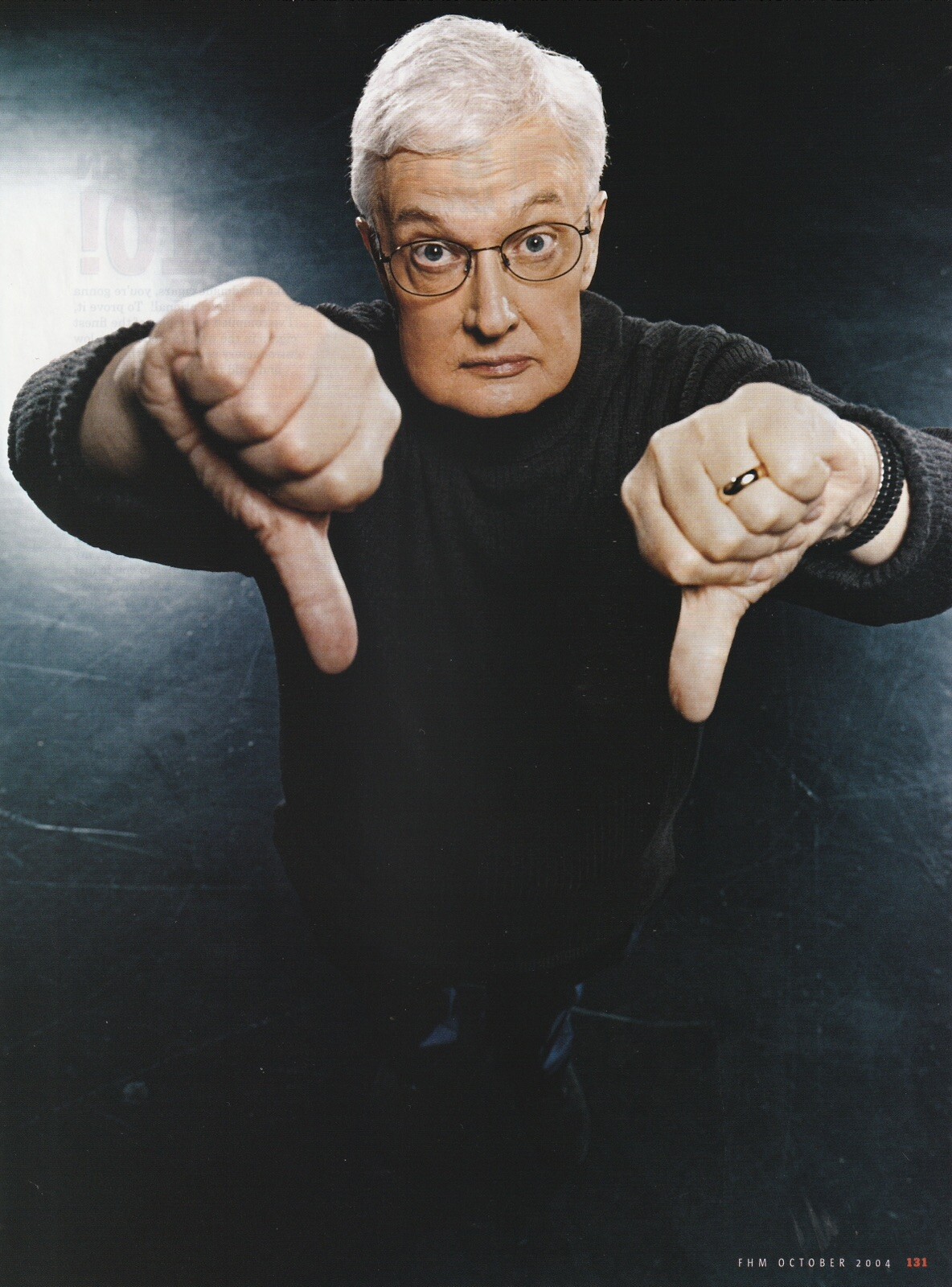 Vintage 2004 Roger Ebert 2-Page Original Pictorial/Interview 21x27cm FHM 10