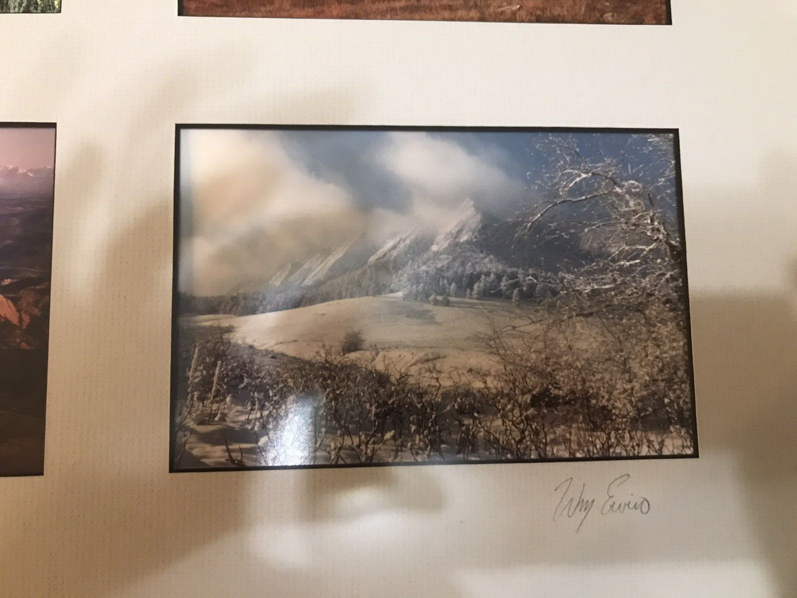Natural Imagery William Ervin Signed Matted 4 Photographs The Flatirons Colorado