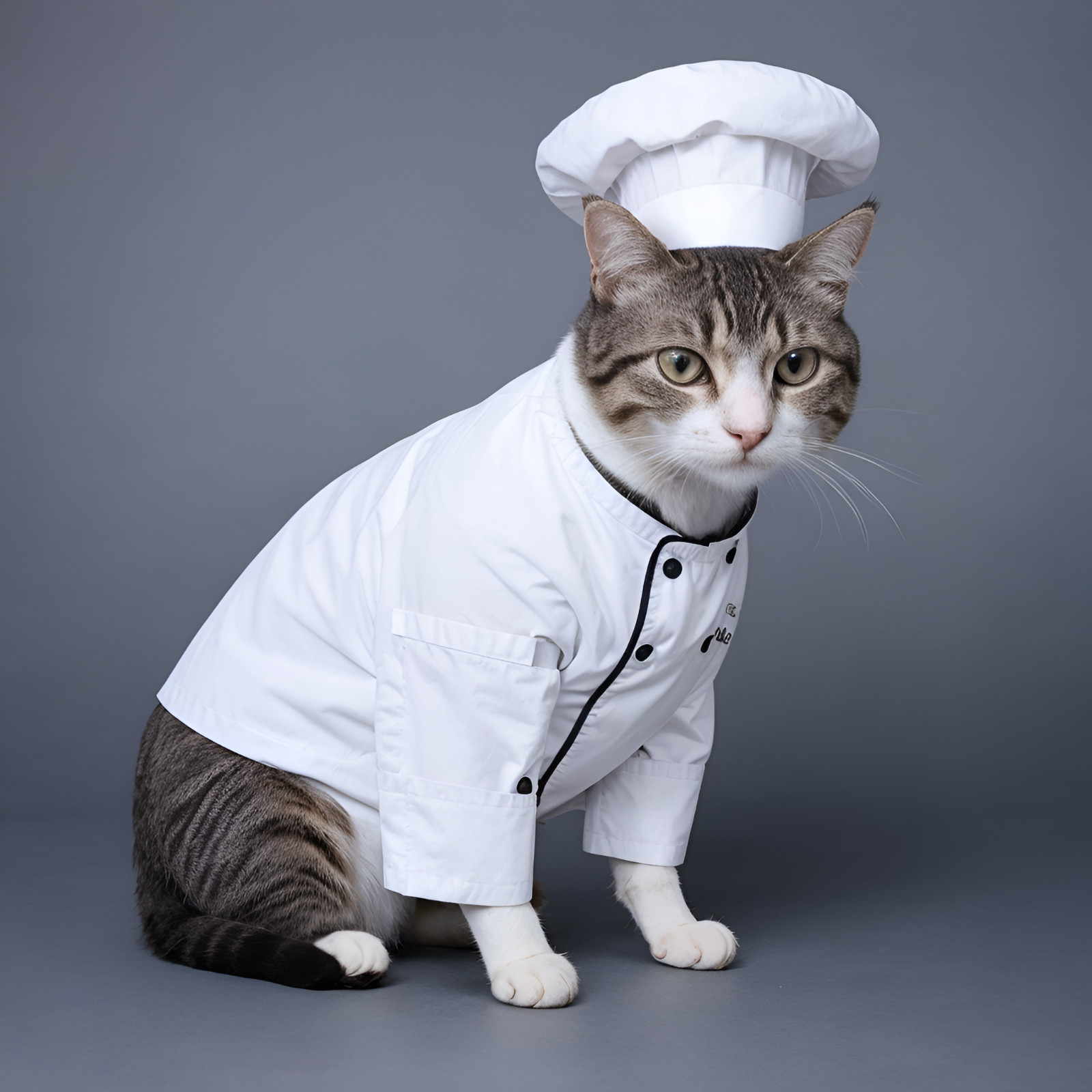 Photography of a Chef Cat, digital photography, virtual chef