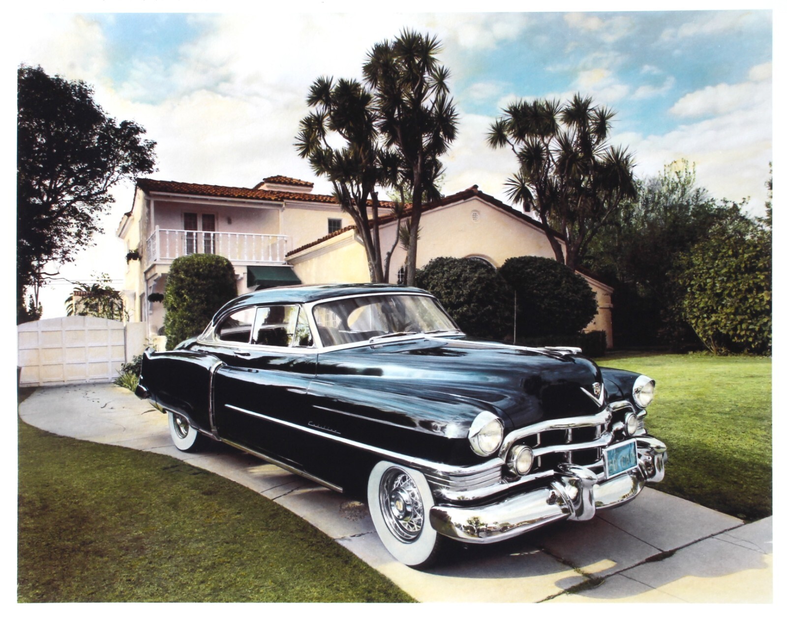 CADILLAC 1950 GICLEE COLOR DRAMATIC PIGMENT PRINT 30X40″ VINTAGE SALMIERI SIGNED