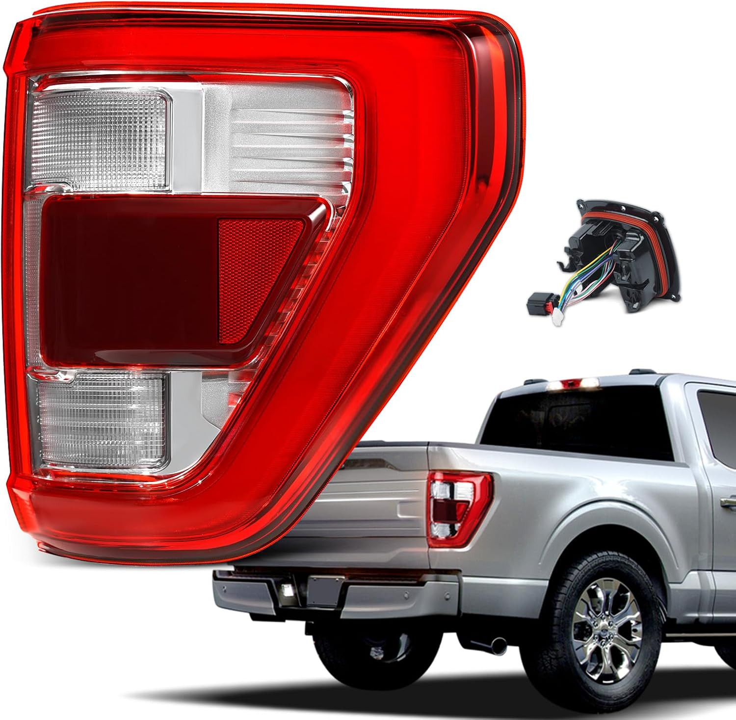 LED Tail Light Compatible with 2021 2022 2023 Ford F150 King Ranch Lariat Limite