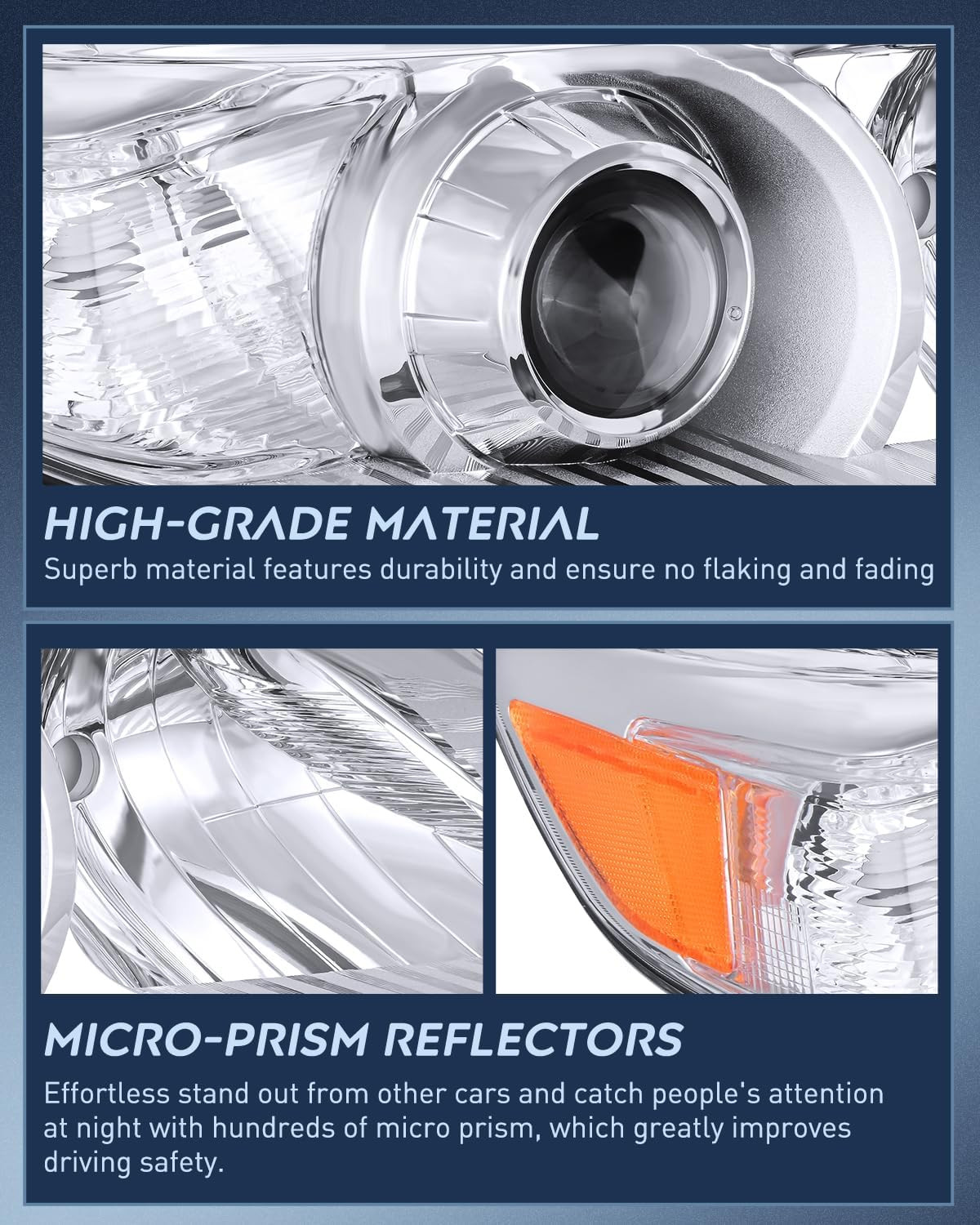 Headlight Assembly Compatible with 2011 2012 2013 2014 2015 2016 2017 2018 2019