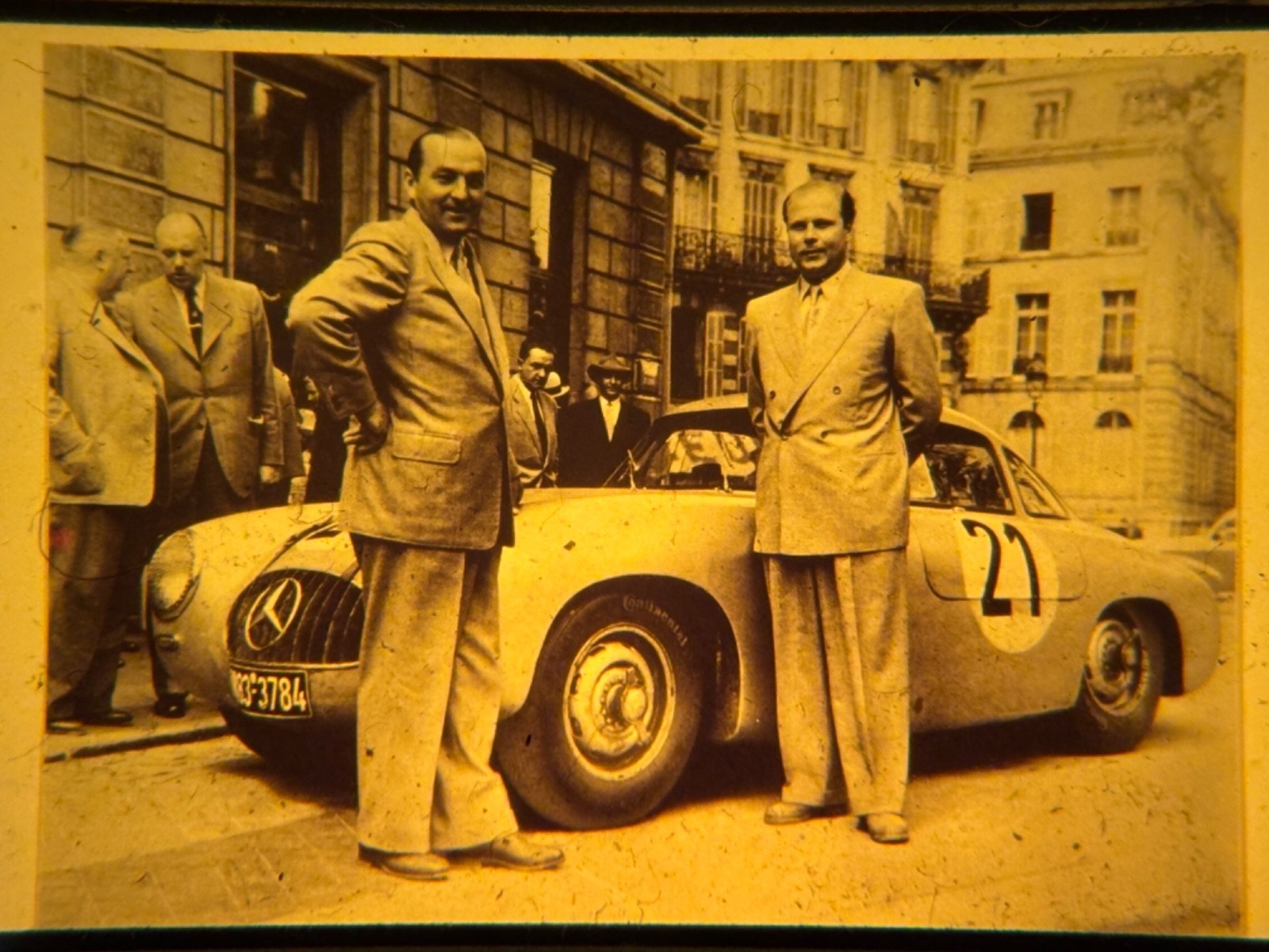 36x24mm Photo Slide Positive – Hans Klenk Racing Car 1950s Mercedes 300 SL