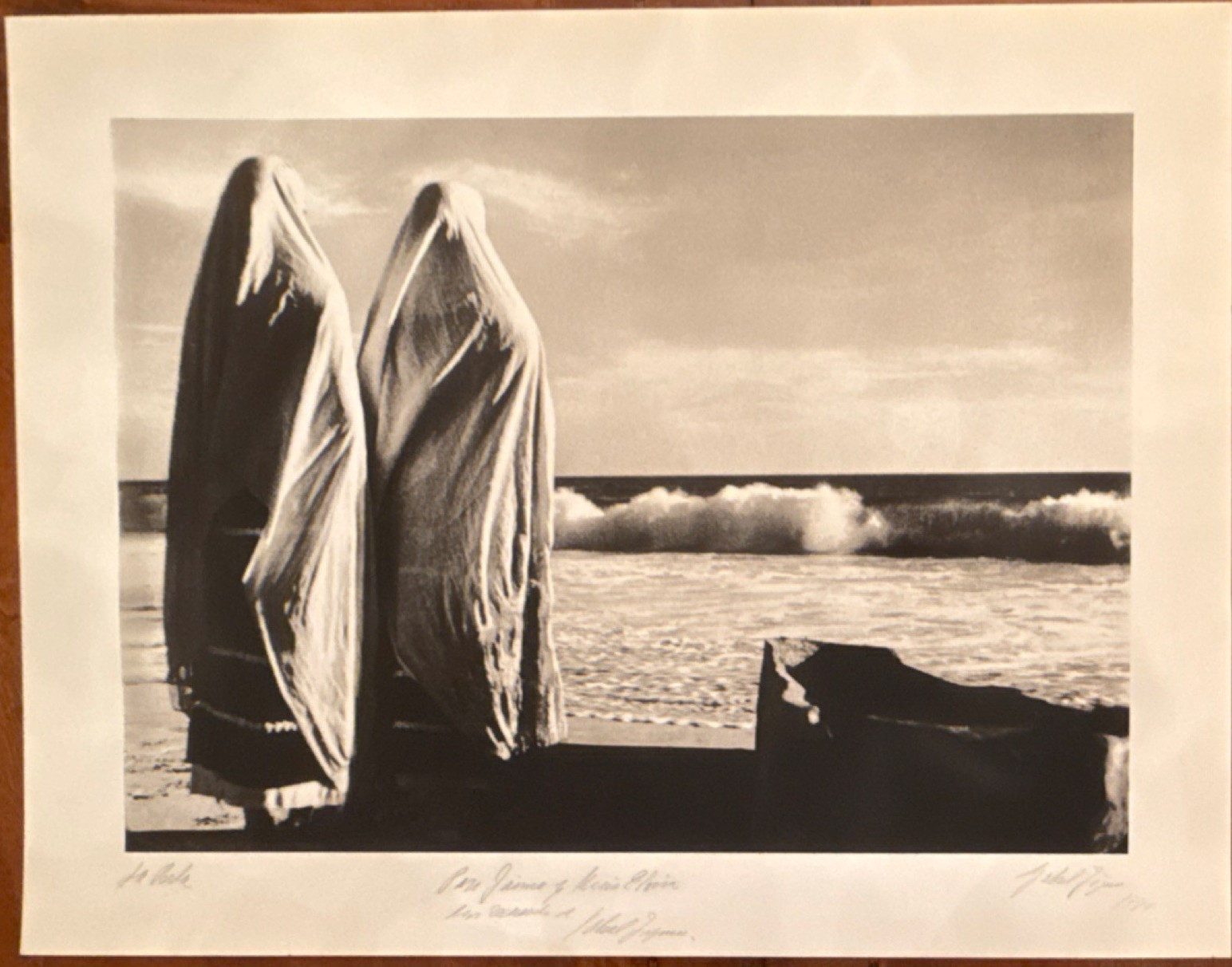 Gabriel Figueroa 1989 Signed Black & White Art Photograph Beach Figures Original