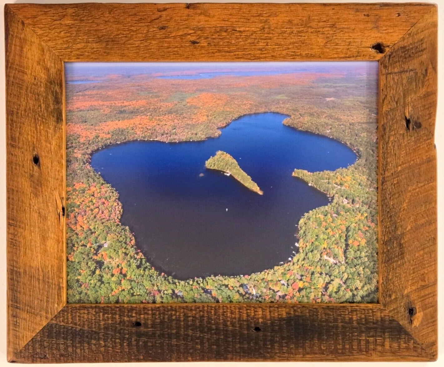 Deerskin Lake, Eagle River, Vilas County, Wisc. Overhead Photo. Frame Optional.