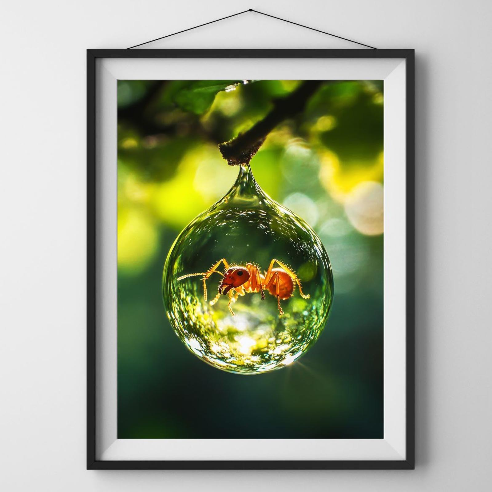 Fine Art Photo Print 8×10 Leafcutter Ant Inside Raindrop Impossible Wildlife Pic