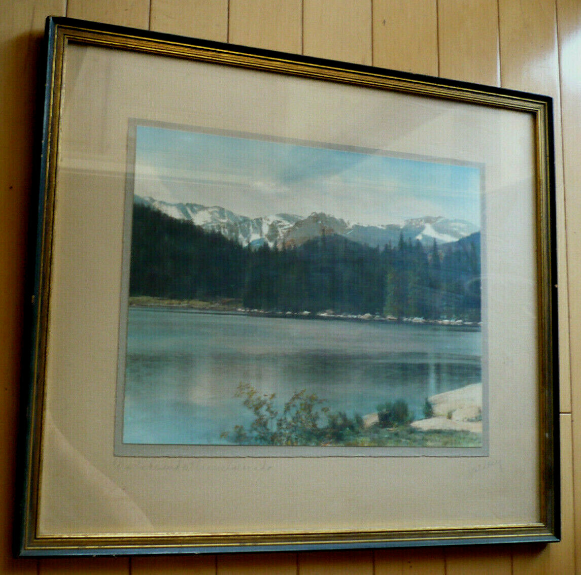 STANDLEY, Colorado Springs LISTED hand tinted ANTIQUE COLORED PHOTOGRAPHY LAKE