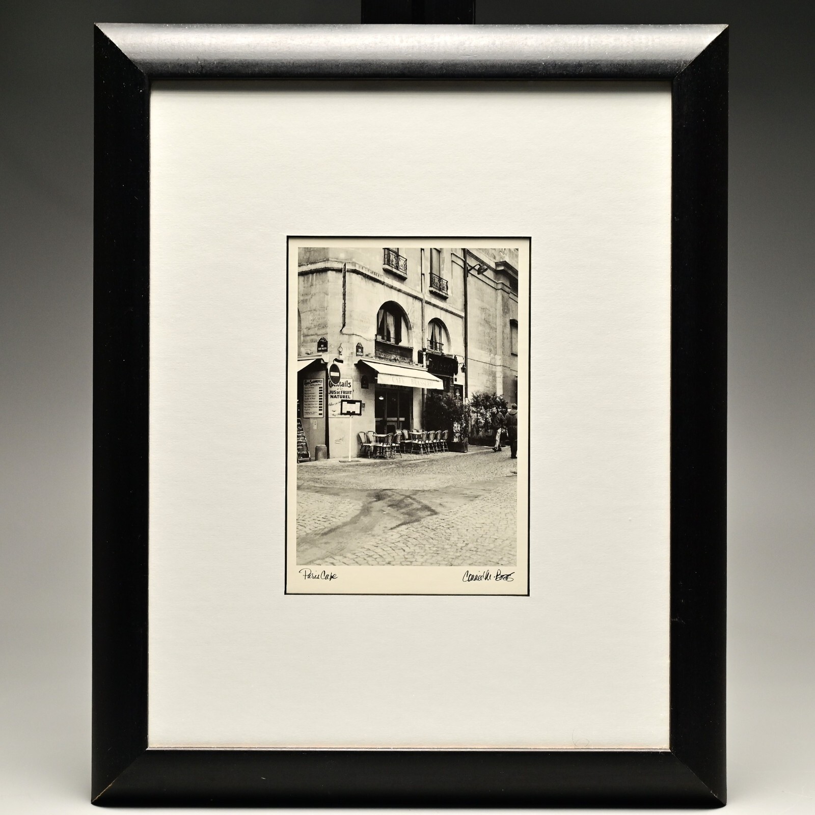 CONNIE BEGG Original Vintage Signed Paris Cafe Europe Cityscape Photograph Print