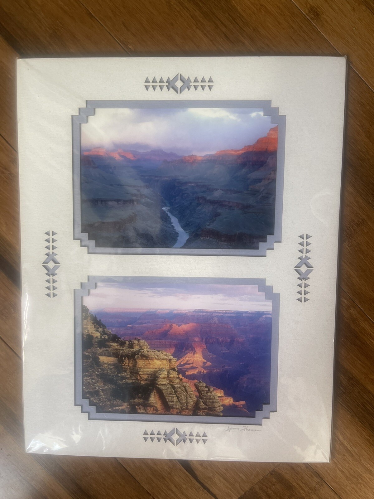 JAMES THOMSON Photography ~ Grand Canyon Desert Arizona ~ 2 Photo Matted 11×14