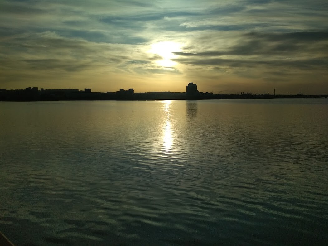 Framed printed photo on matte paper ‘Dnipro river at sunset’ 4×6 in /10×15 cm