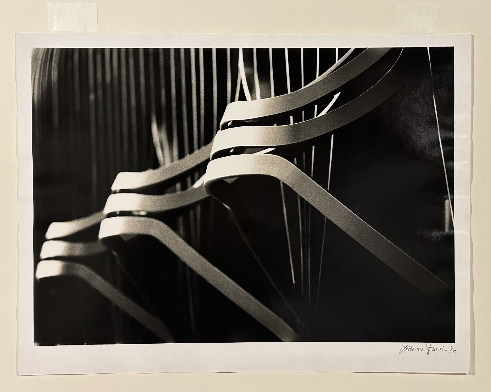 Original SIGNED PHOTOGRAPH Abstract Metal Sculpture GELATIN SILVER PRINT