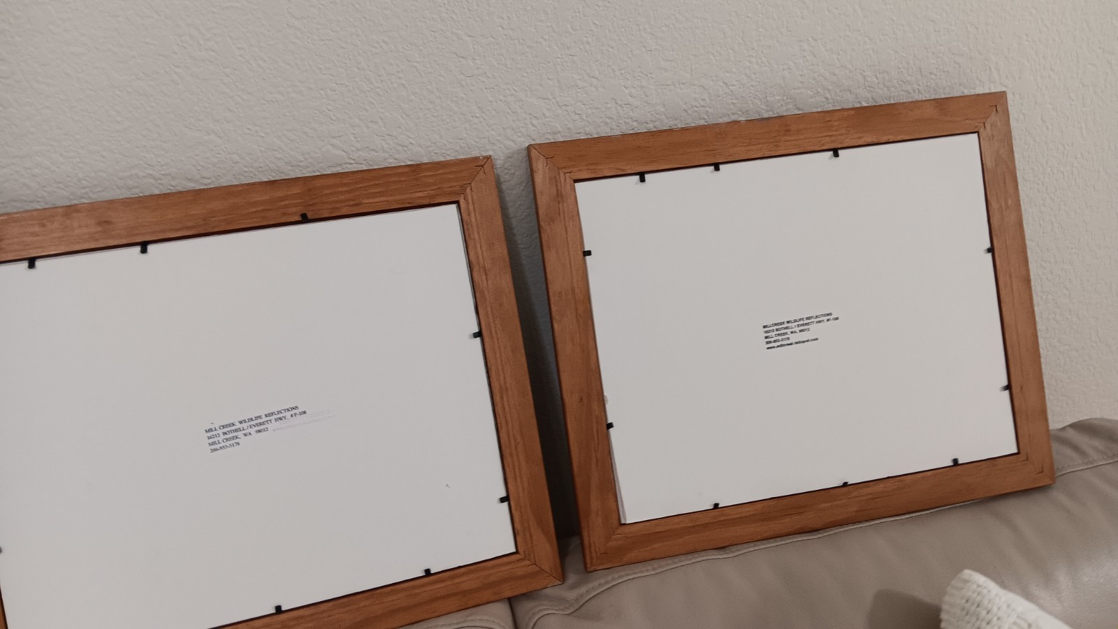 Millcreek Wildlife Reflections Set Photographs Wolves 2 Framed Matte 16.5″x13.5″