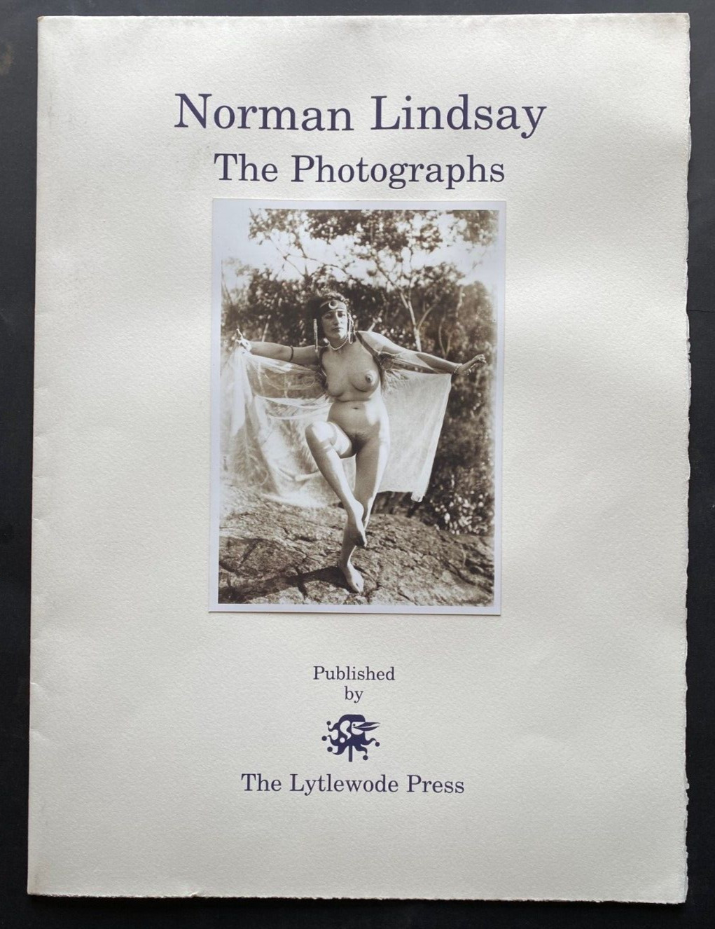 2000 1st SIGNED, THE PHOTOGRAPHS PROSPECTUS Norman Lindsay w 2 ORIGINAL PHOTOS