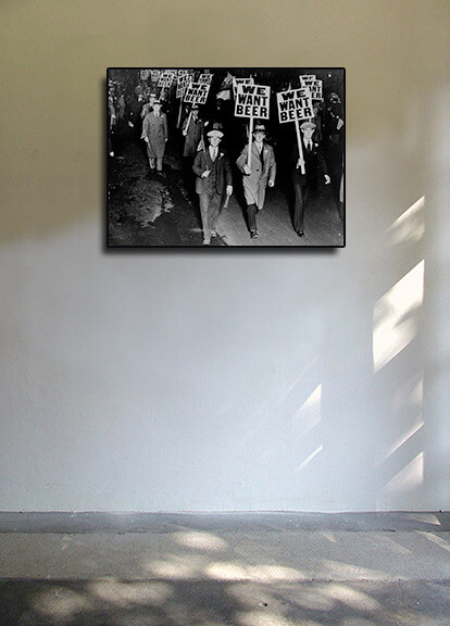 We Want Beer! – Unusual 1931 Prohibition Protest Photo – 18×24