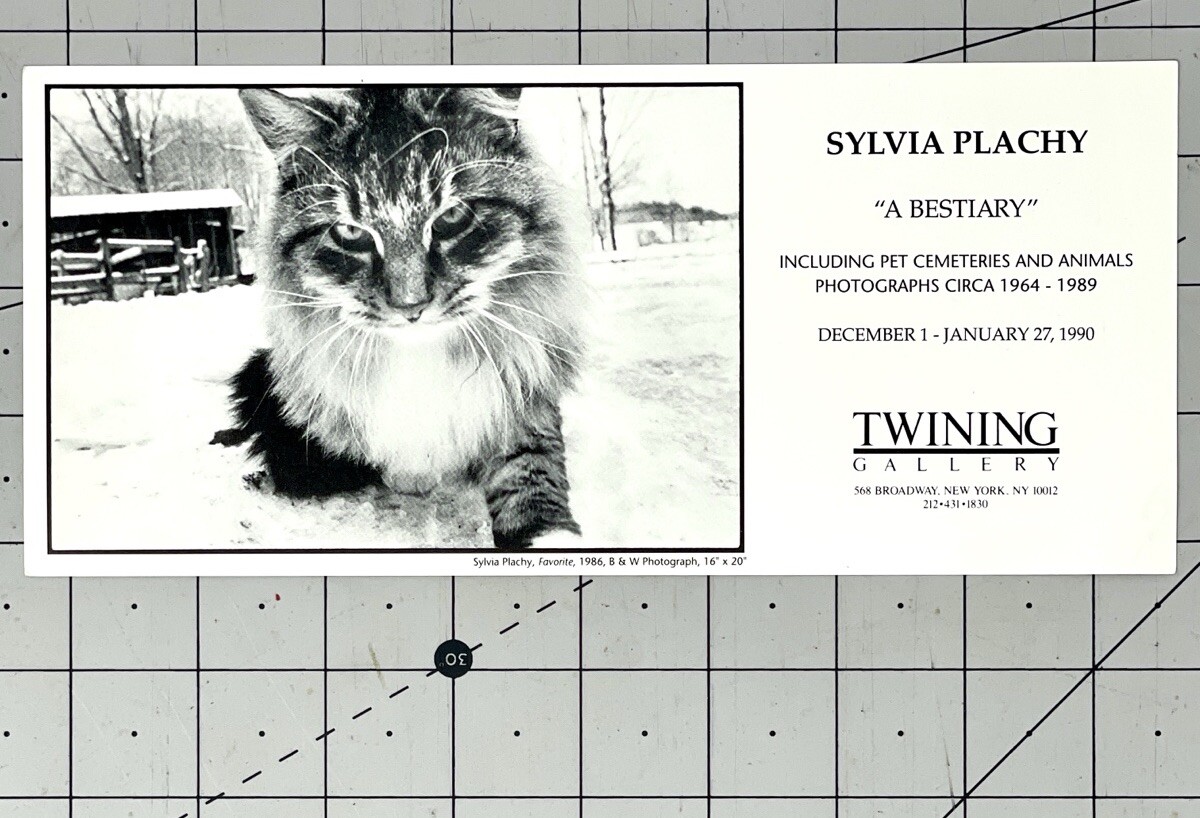 SYLVIA PLACHY (b. 1943) Art Announcement Card 1990 – A Bestiary