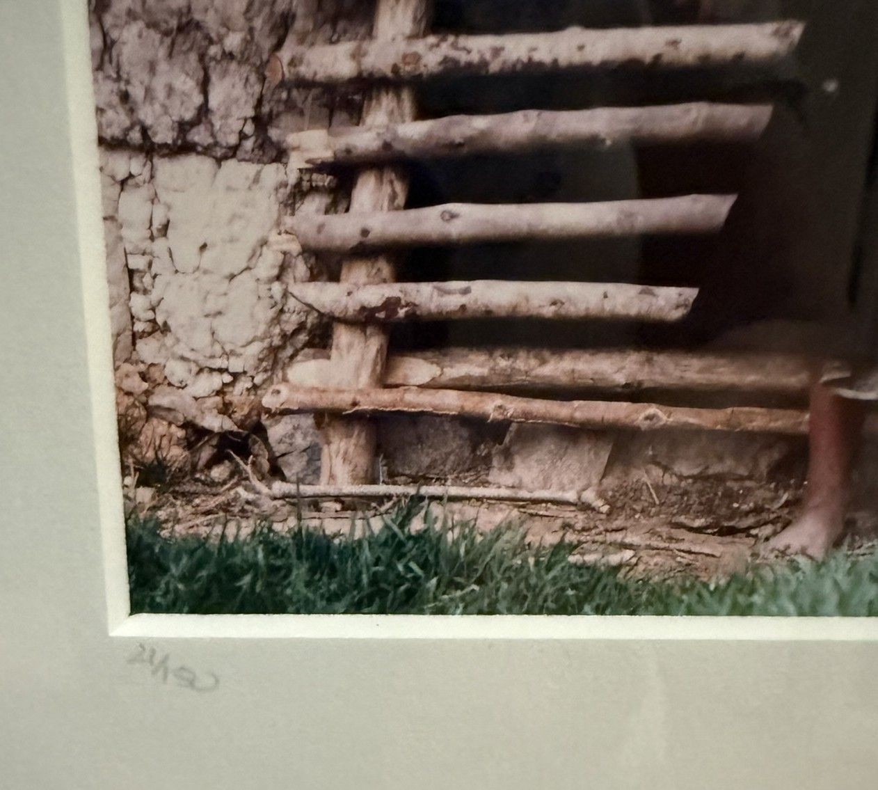 Photograph, framed/matted of Indigenous girl in Ecuador, signed Emerson 21/150