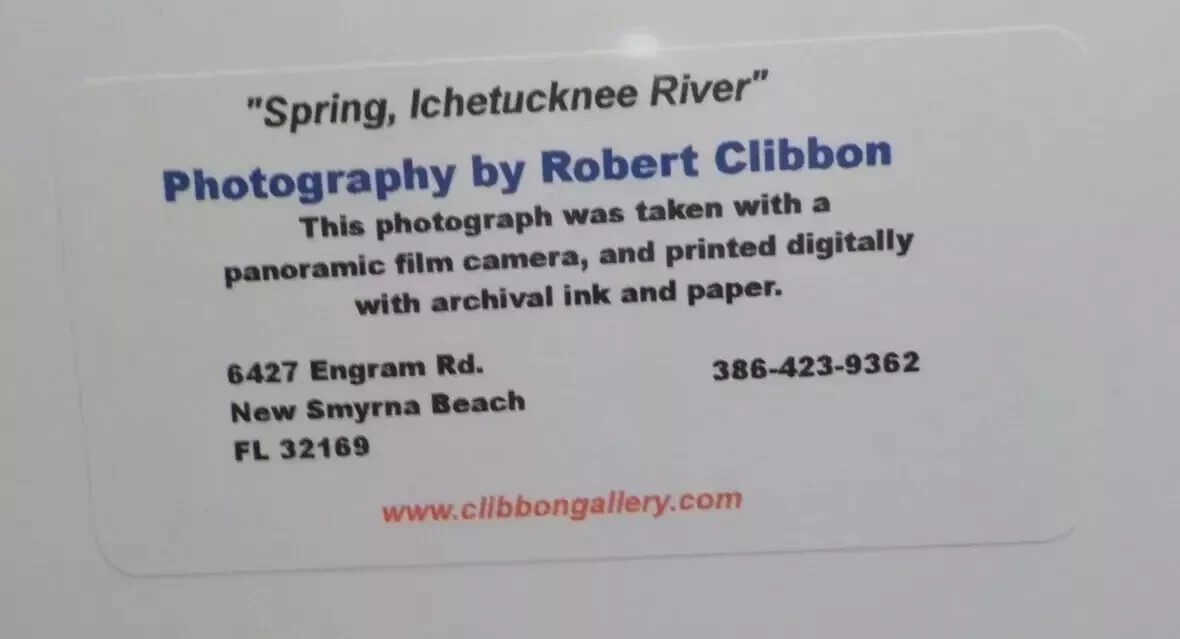 Sighed original photography by Robert “Spring Ichetucknee river”