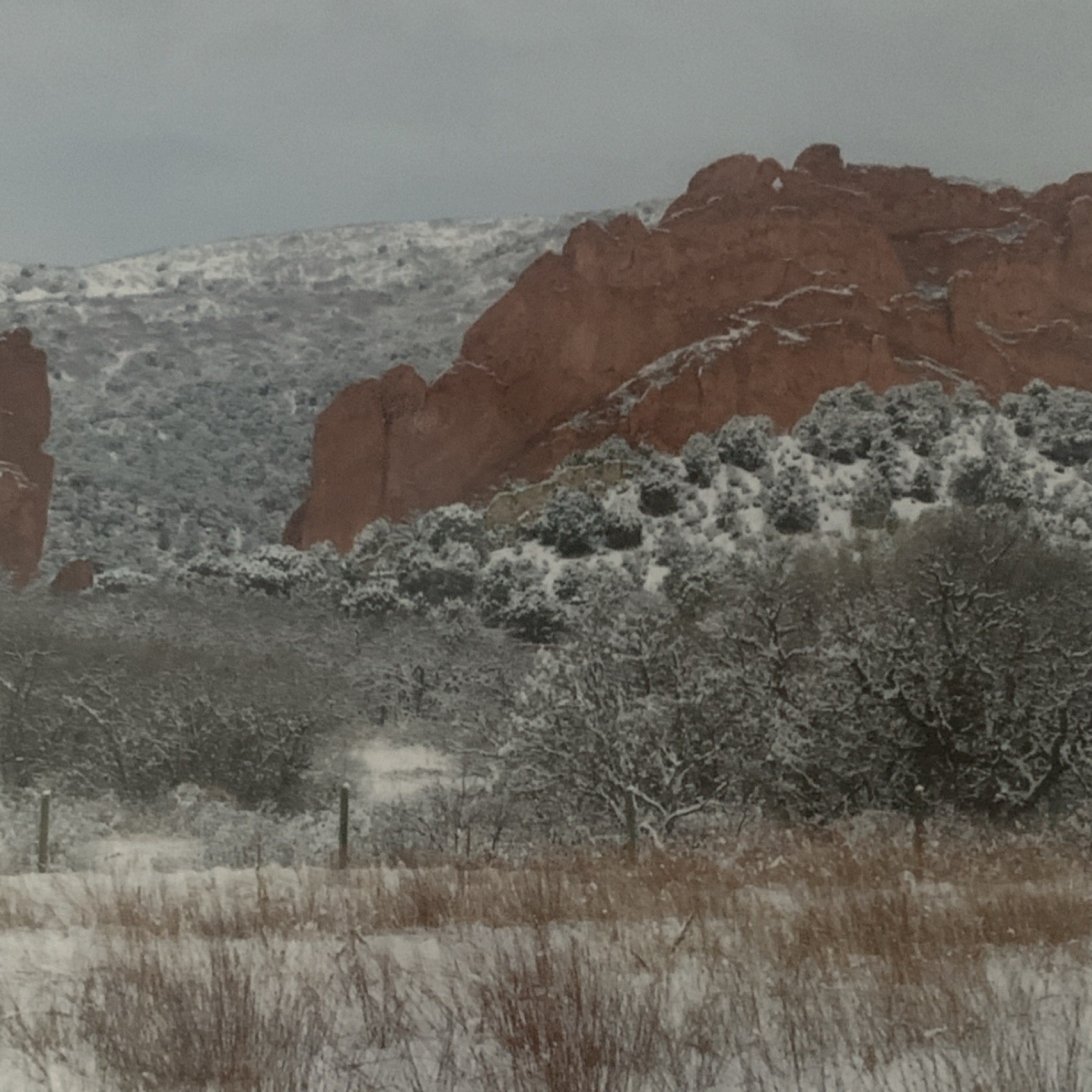 Garden of the Gods in Snow Photography Print – Colorado Matted and Signed
