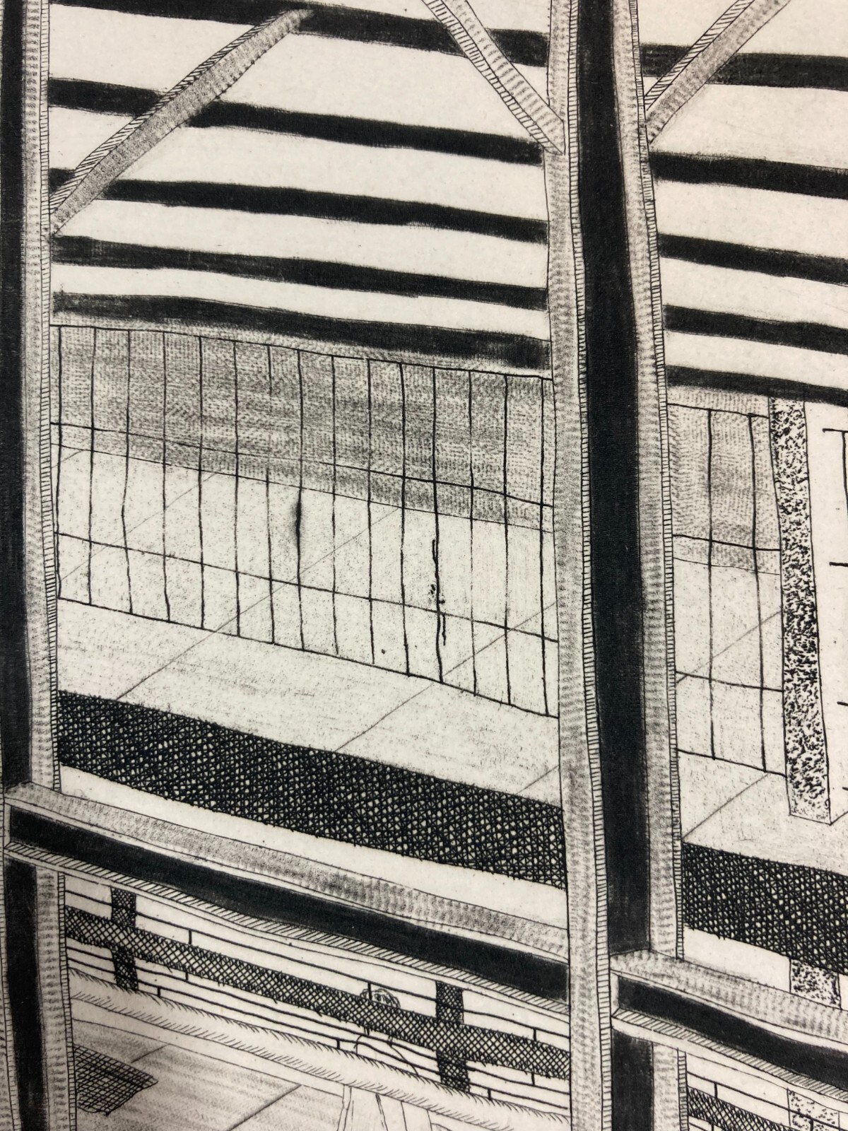 LEONARD SUSSMAN Signed NEW YORK CITY SUBWAY 1977 GELATIN SILVER PRINT & ETCHING