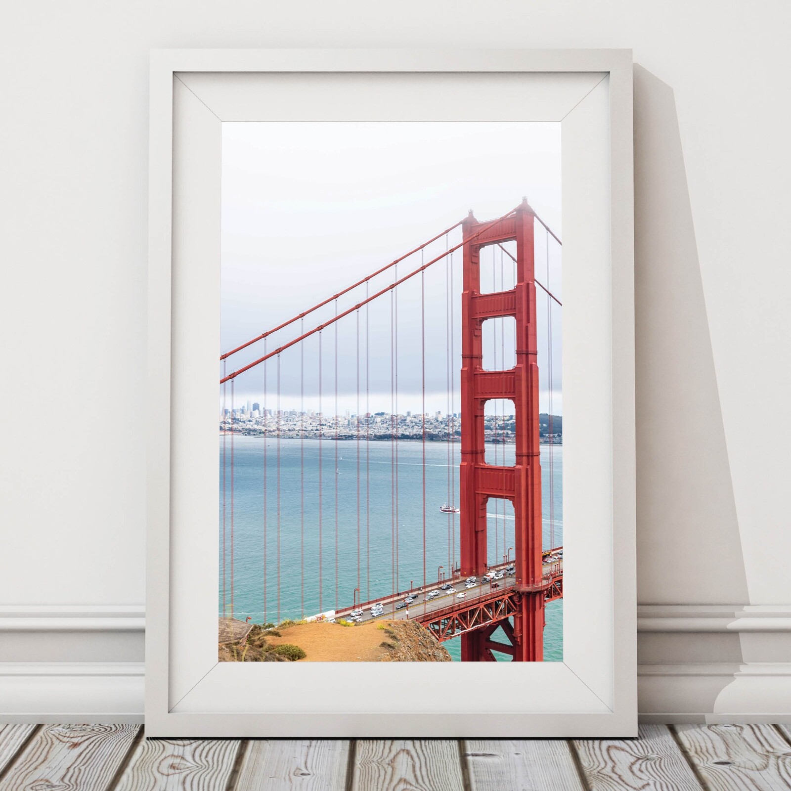 Golden Gate Bridge Wall Art Print, Close Up, San Francisco Fine Art Photography