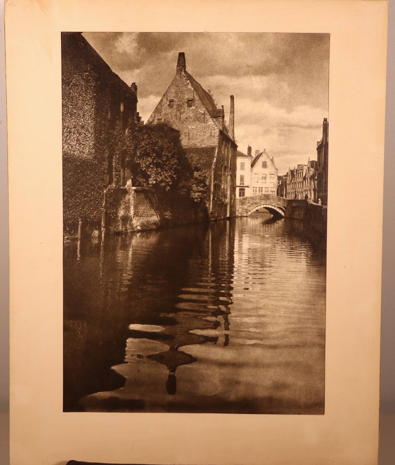 Rare 1930s Original Eleanor Parke Curtis Bromoil Photograph “Flemish Gables”