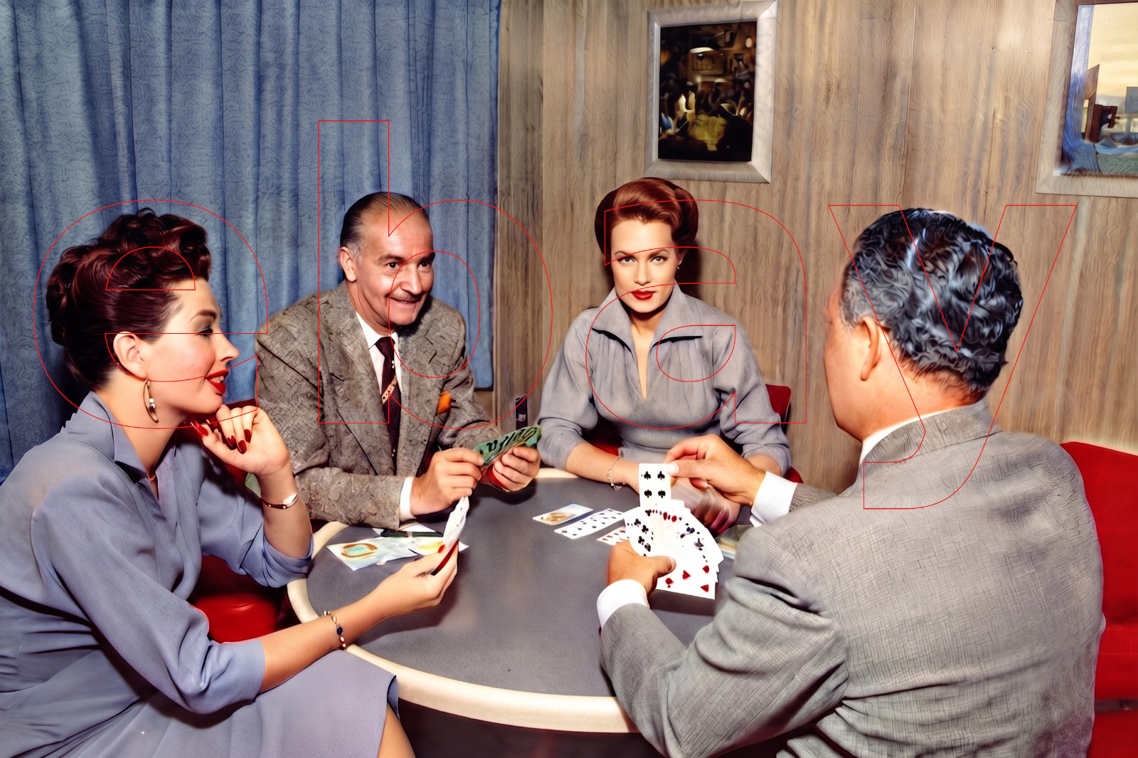 Photo Art Print of the Card Room on UP’s City of Portland & City of Los Angeles
