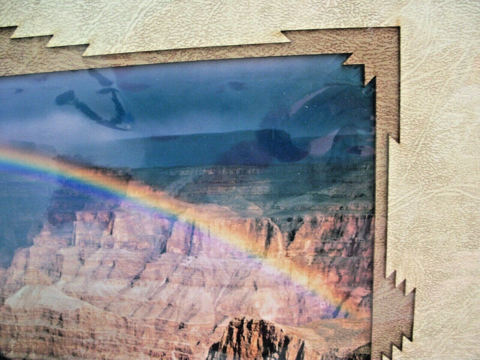 Grand Canyon Rainbow Over Colorado River AZ Photograph Cut Matte Artist Signed