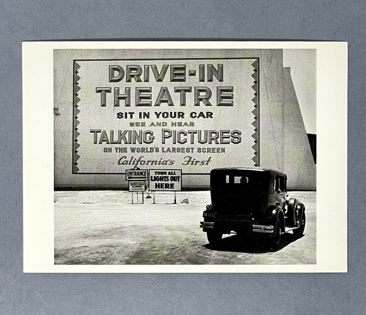 Los Angeles First Drive-In Theater 1935 Art Photo Print Card Fotofolio 4”x6”