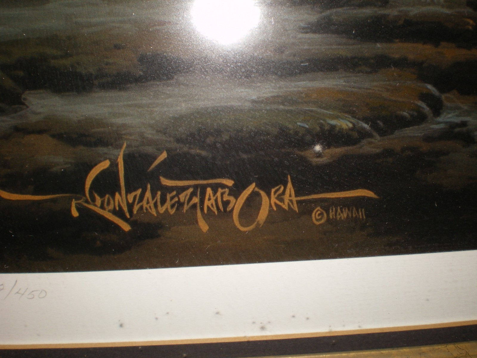 Roy Gonzalez Tabora TEMPEST Limited Edition Lithograph 222/450 Hawaiian Artist