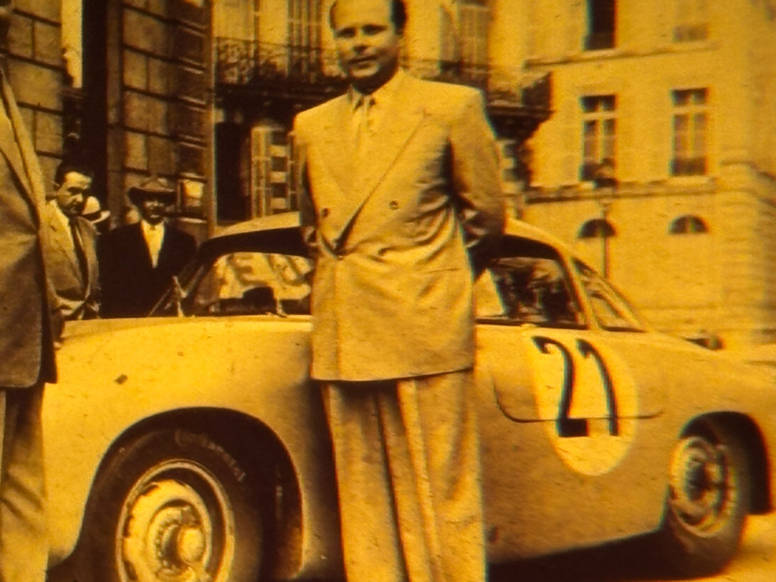 36x24mm Photo Slide Positive – Hans Klenk Racing Car 1950s Mercedes 300 SL