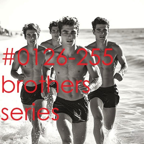 MALE PORTRAIT #0126-255 -men at the beach -four brothers-freeShipping in the usa