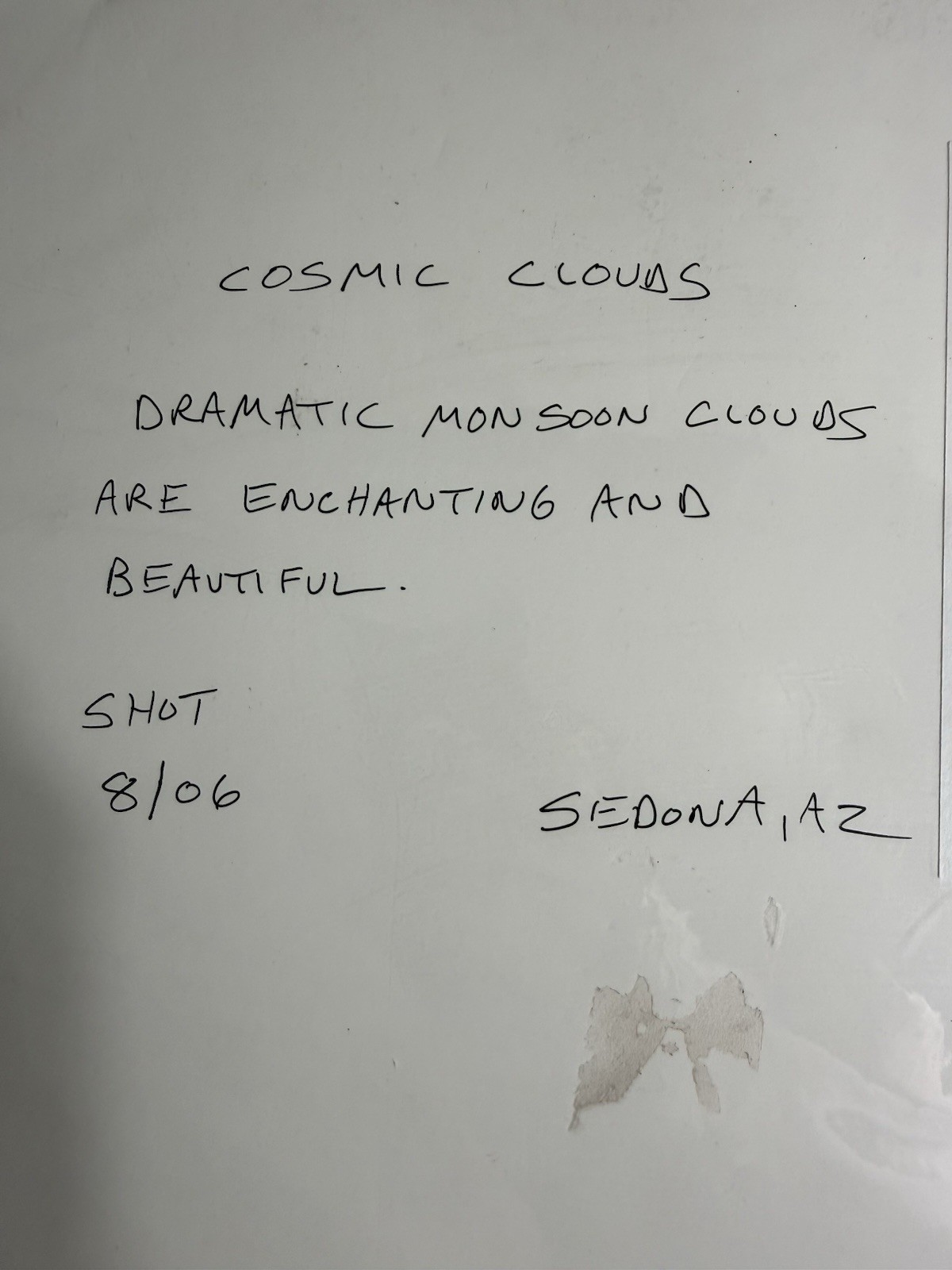 Michael Irvine Signed Cosmic Clouds Sedona AZ Fine Art Photograph Matted 16×14