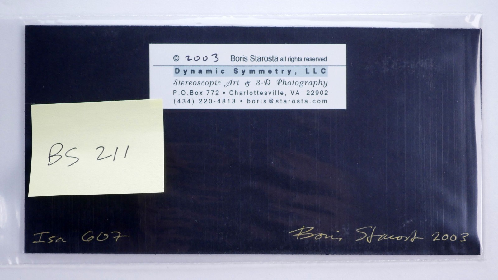 Boris Starosta 3D Stereoview – Isa 607 – portrait model signed 2004 #211