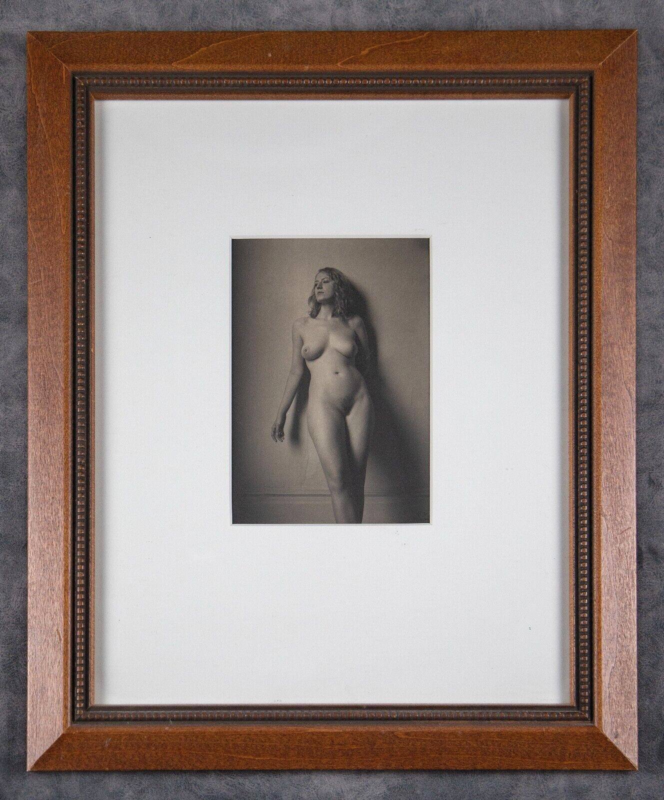 RAY BIDEGAIN Platinum Print, FIGURE STUDY, Signed, 2013, Framed & Matted 11 x 14