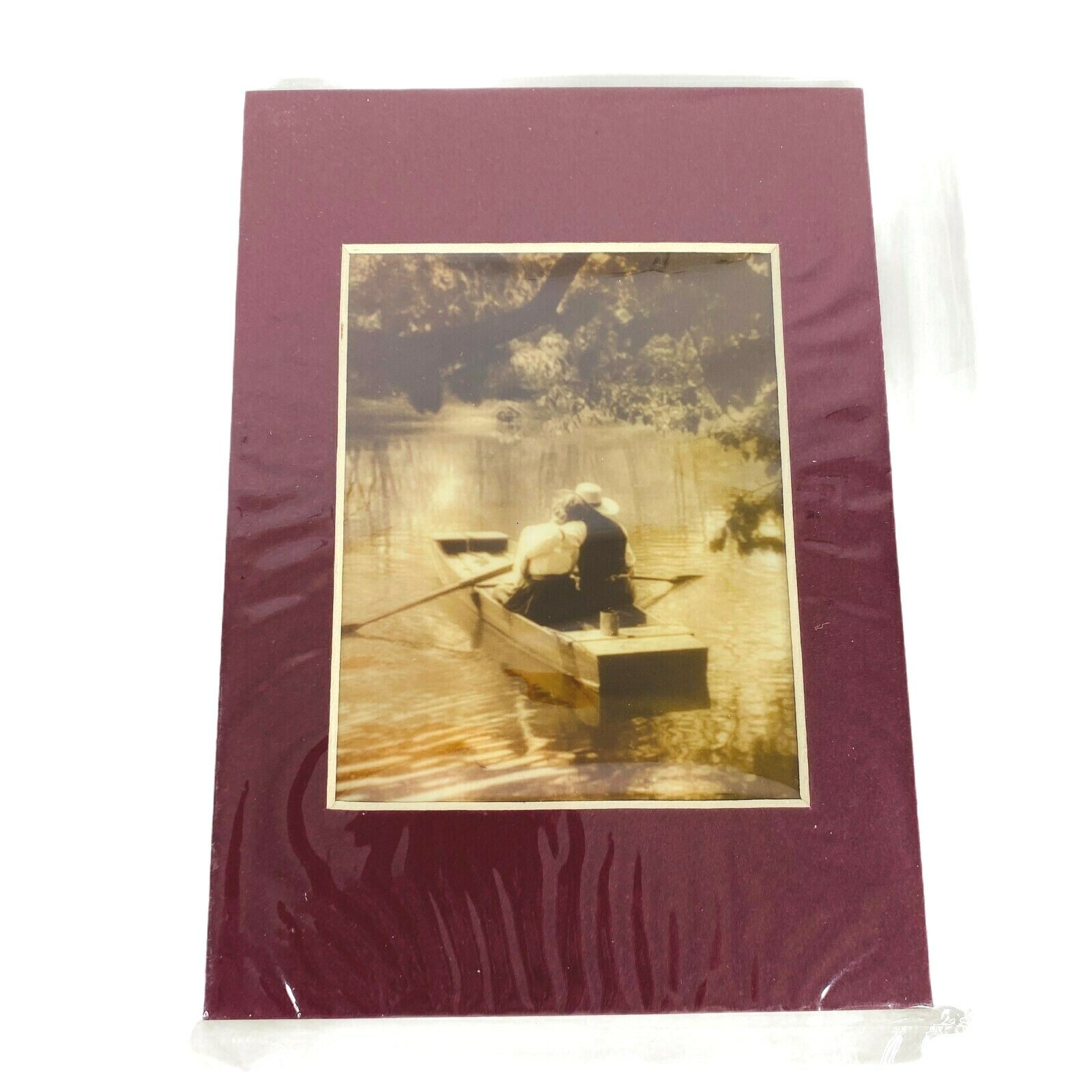 Love In A Row Boat 1901 Stereoview 3-d Photo Reprint Stereographic Arts Canada